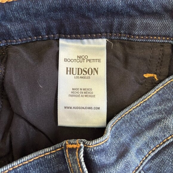 NWT Hudson Jeans Nico Bootcut Midrise Petite Dark Wash See Measurements New - Picture 7 of 10